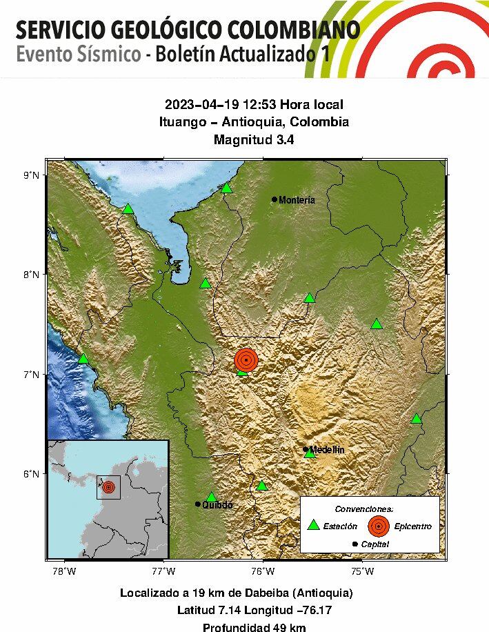 La profundidad fue de 49 kilómetros