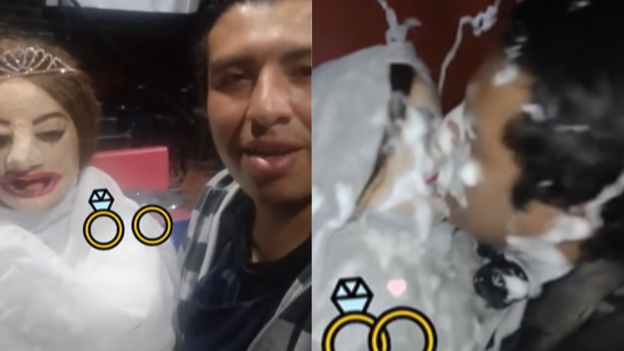 Cristian Montenegro asegura haberse casado con una muñeca de trapo.
