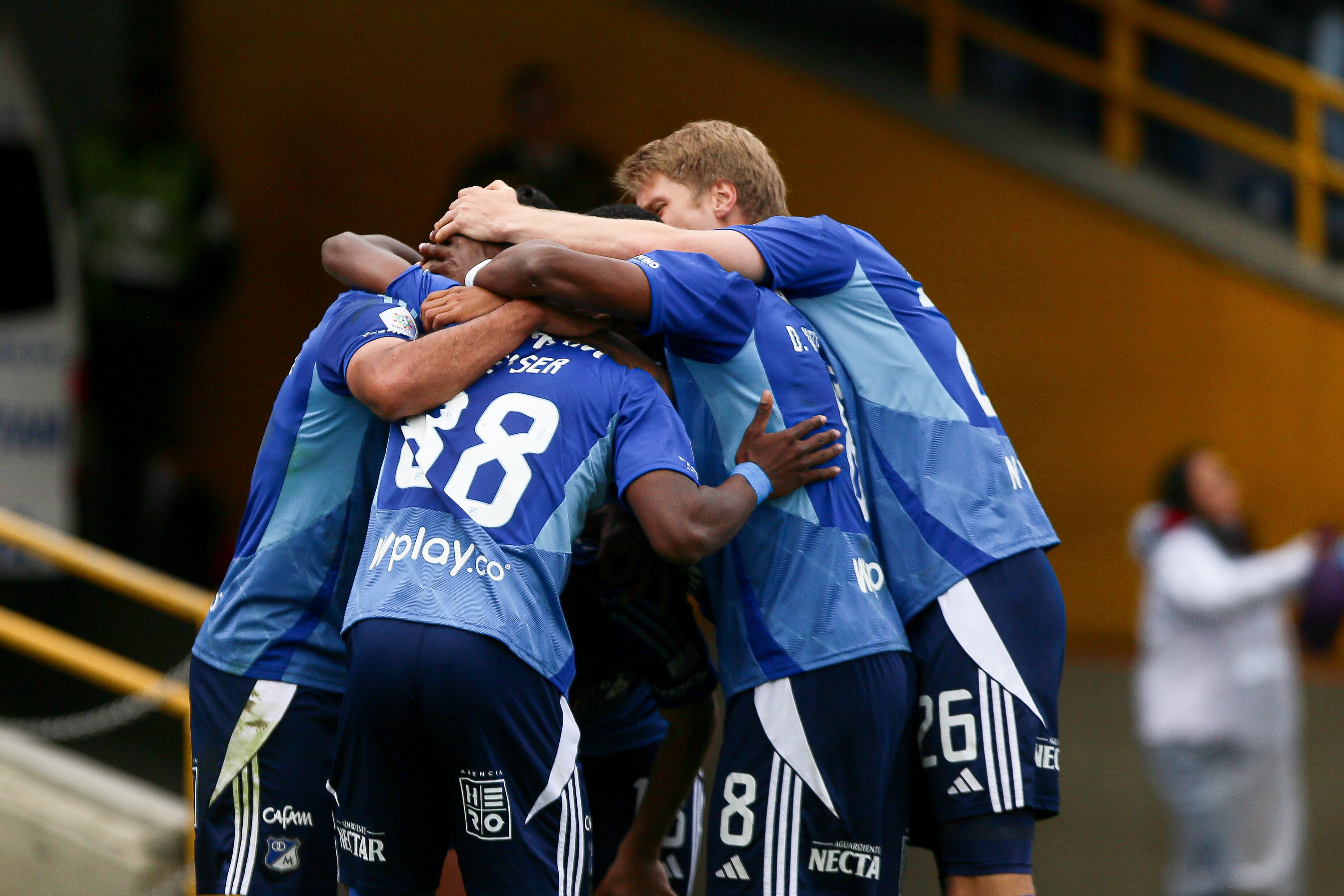 Bogotá. Junio 1 de 2025. Santa Fe enfrenta a Millonarios, por encuentro válido de la Liga BetPlay I 2025 de la fecha 1 de cuadrangulares, en el Estadio Nemesio Camacho El Campín. (Colprensa - Lina Gasca).