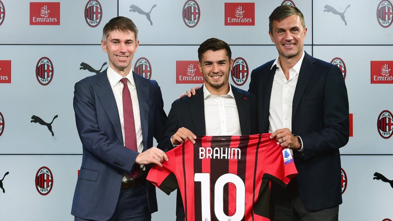 Brahim Díaz, presentado como jugador del Milan de Italia. Foto: Cuenta de twitter @acmilan