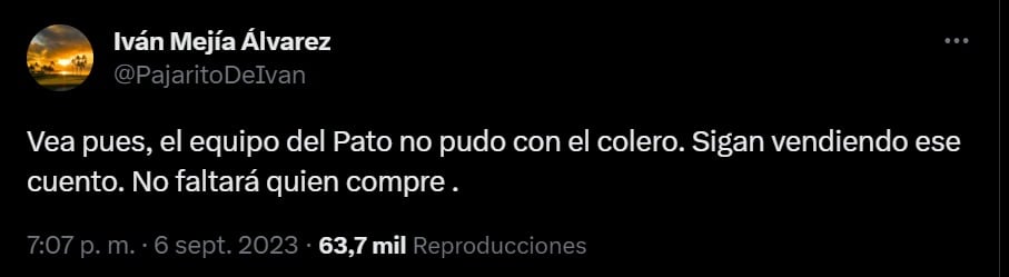 Iván Mejía criticó a Lucas González.