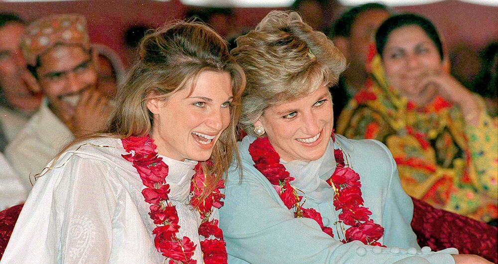 Jemima Khan y la princesa Diana de Gales.