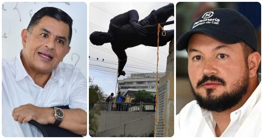 Jorge Iván Ospina y el personero de Cali, Harold Andrés Cortés.