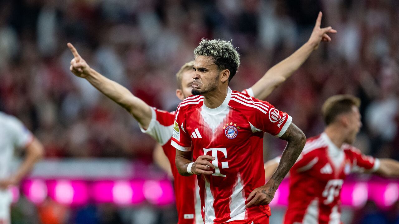 Luis Díaz celebró su primer gol oficial en el estadio del Bayern Múnich