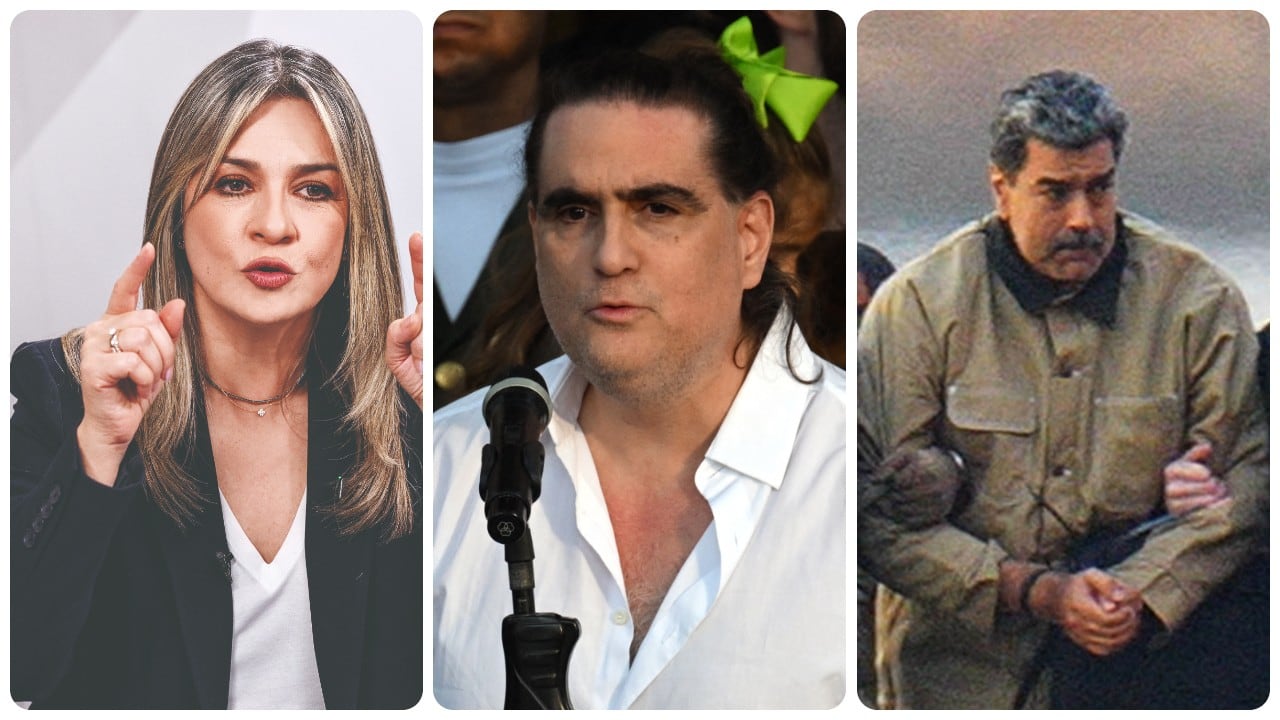 Vicky Dávila, Álex Saab y Nicolás Maduro.