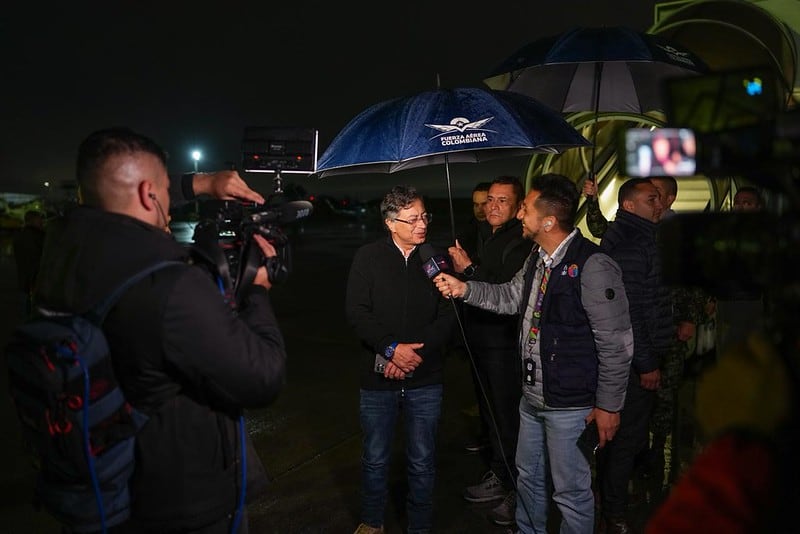 El presidente Gustavo Petro dio una declaración previo al viaje a Estados Unidos.