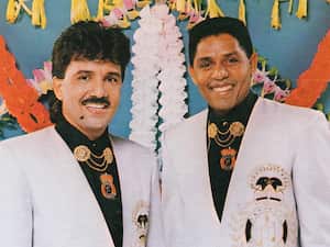 Rafael Orozco e Israel Romero, integrantes del Binomio de Oro. Israel es uno de los protagonistas del primer episodio de Historia de un clásico.