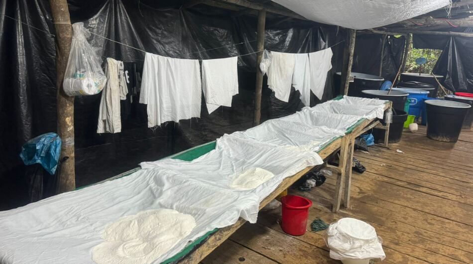 Laboratorio de cocaína en Sonsón, Antioquia.