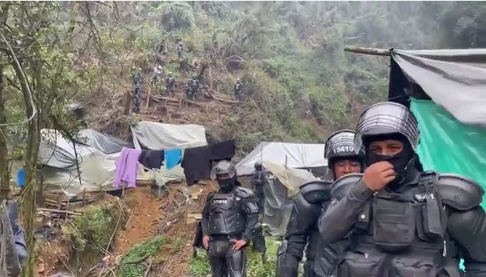 Operativo contra la minería ilegal en Los farallones de Cali