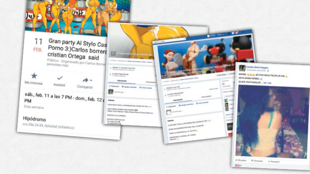 En las redes sociales, especialmente Facebook, se promueven estas fiestas a las que también llegan adultos a pagar por bailar y tener sexo.