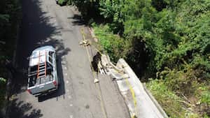 Este punto de la calzada se ha visto afectado por la temporada de lluvias.
