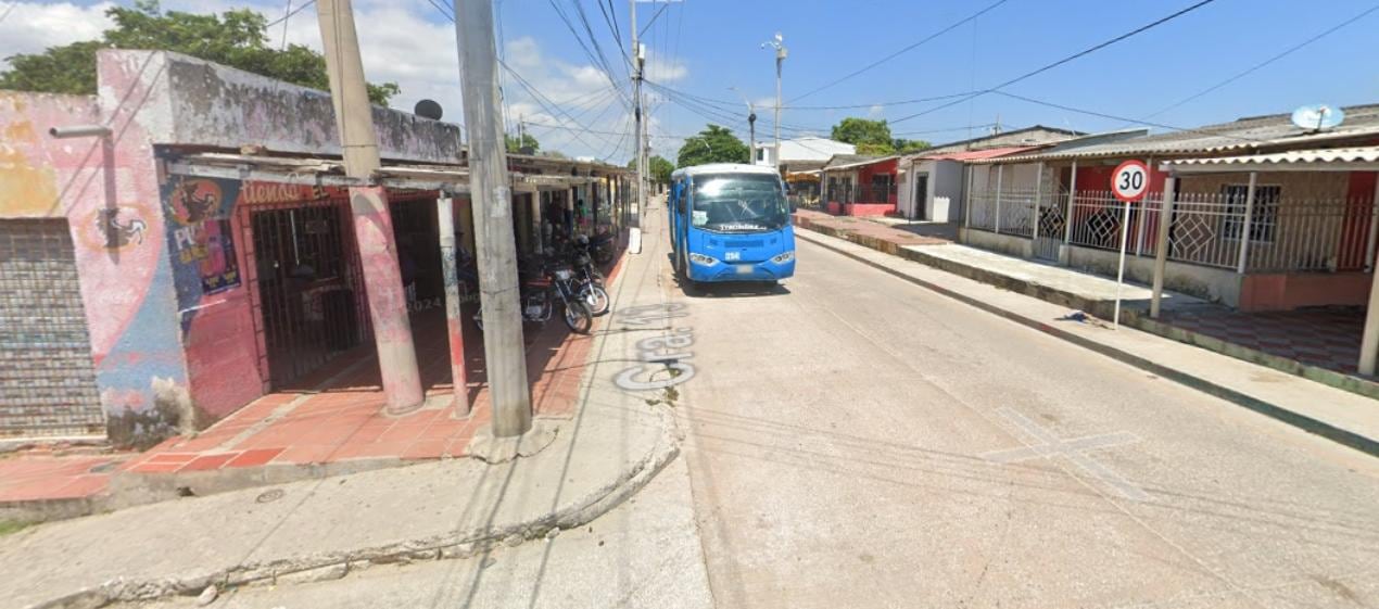 Sitio donde se registró el ataque criminal.