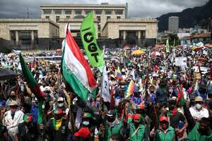 Paro nacional 21 de octubre plaza de bolivar