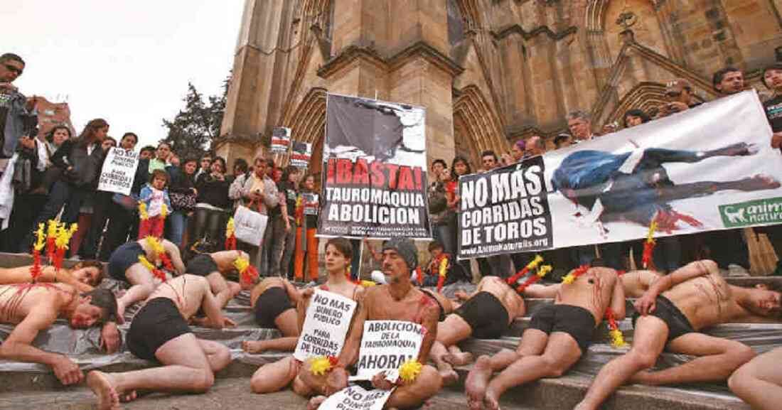 Manifestación antitaurina en Bogotá. Foto: archivo/Semana.