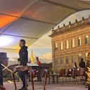 La presentación del plan de desarrollo del gobierno de Gustavo Petro, al país, se realizó en la Plaza de Armas de la Casa de Nariño.