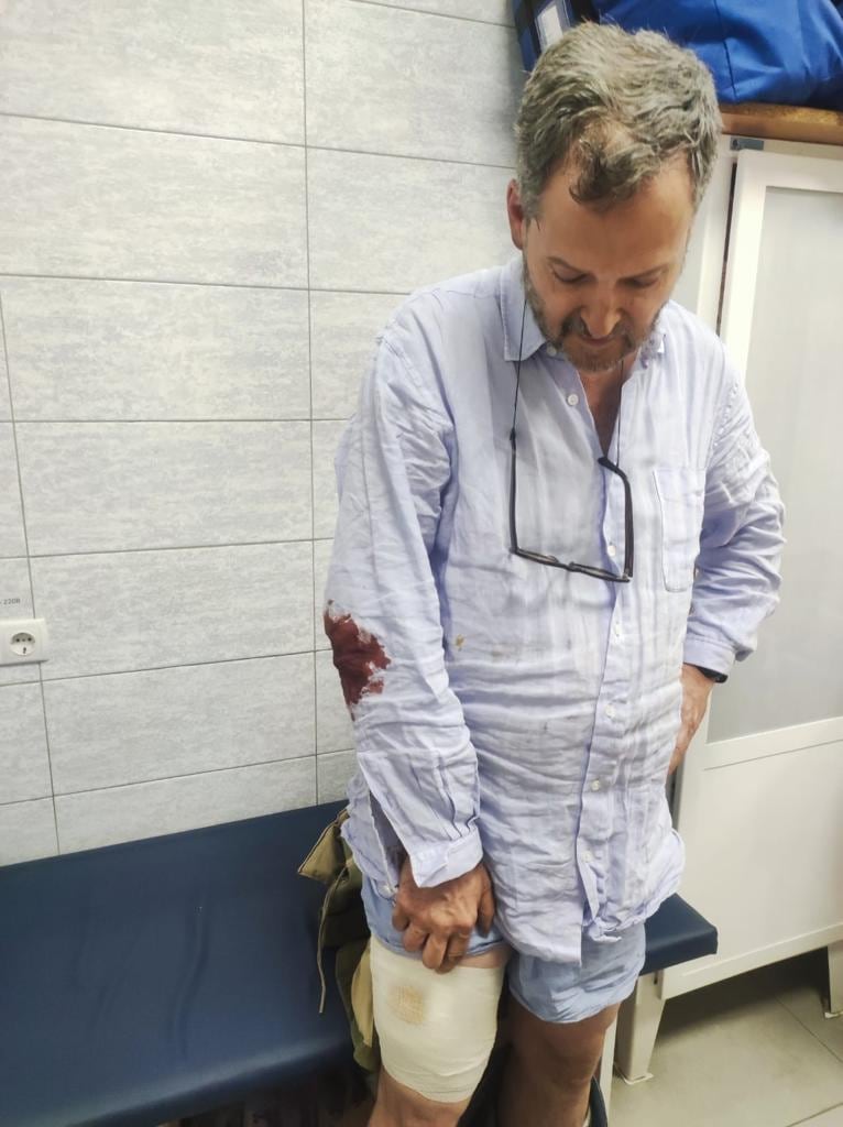 Sergio Jaramillo tras el ataque con misil en Ucrania. Reportó que resultó ileso.
