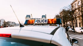 The siren of a french police car in Paris