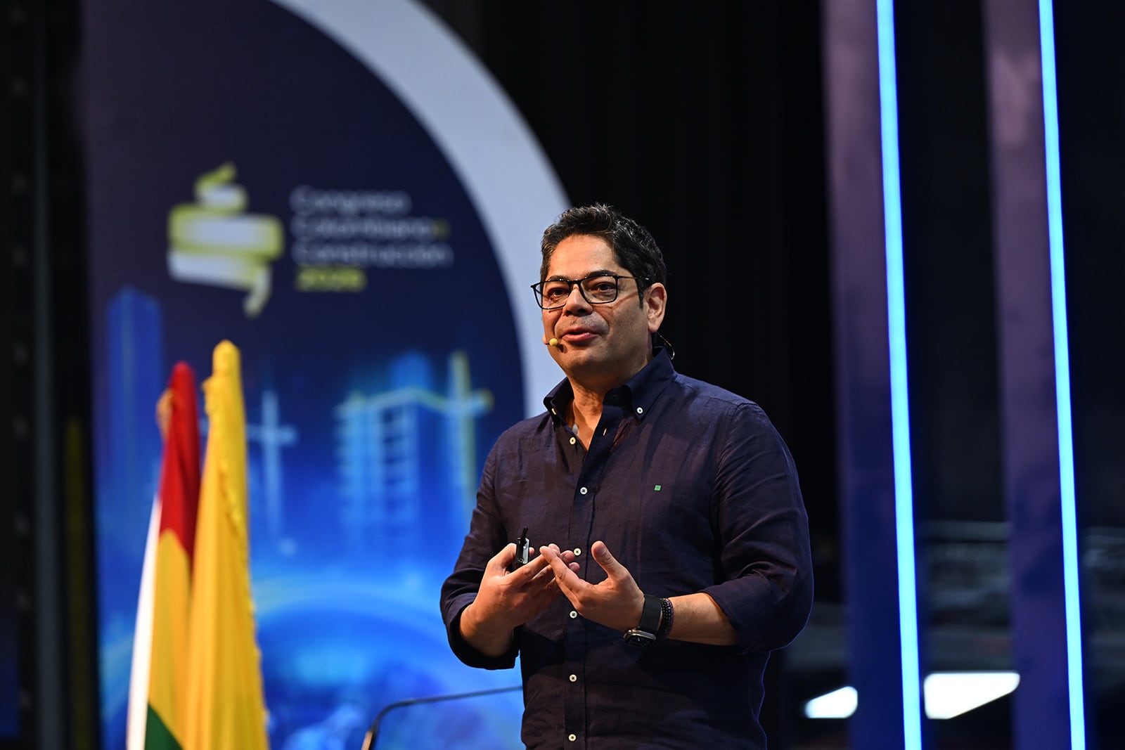 Guillermo Herrera, presidente de Camacol, durante la apertura del Congreso Colombiano de la Construcción: Foto: suministrada por Camacol.