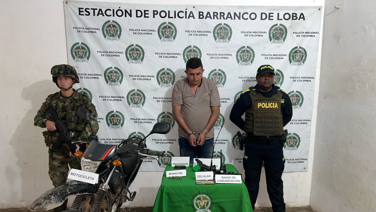 Presunto sicario del Clan del Golfo capturado en Bolívar.
