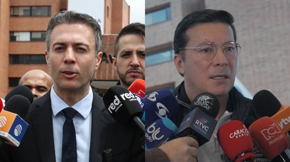 Daniel Quintero y el registrador nacional, Hernán Penagos.