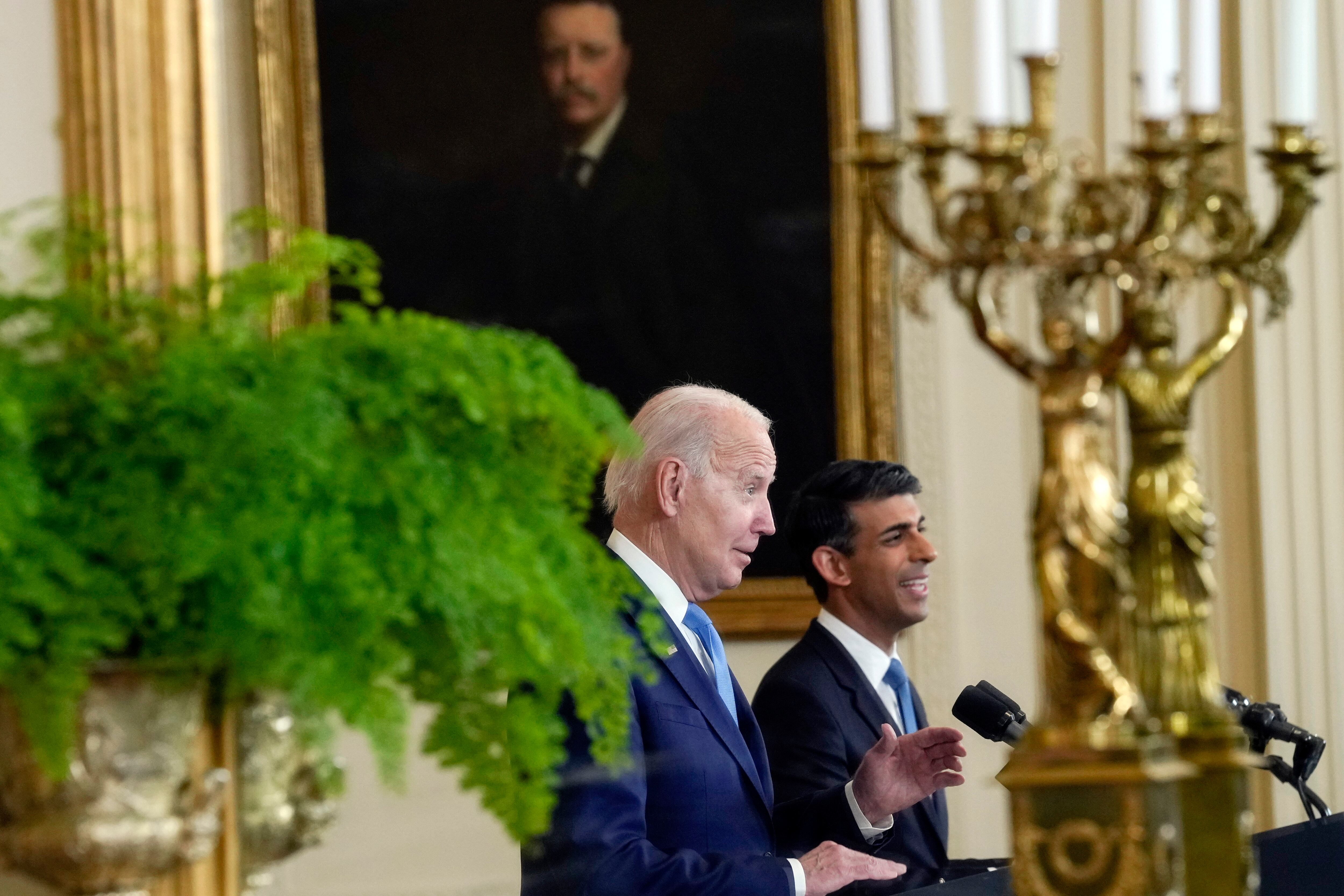 President Joe Bide with British Prime Minister Rishi Sunak