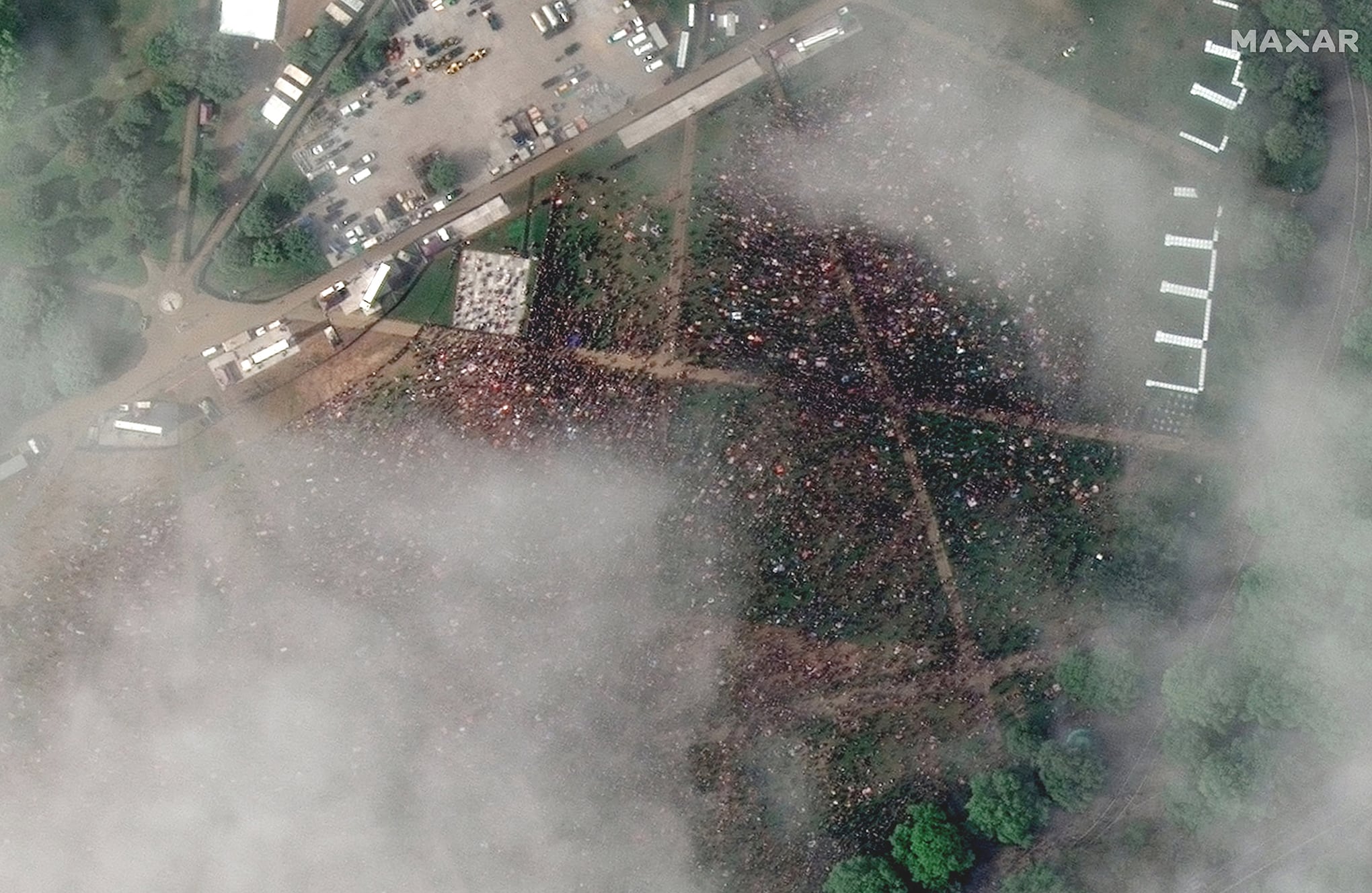 Imágenes satelitales muestran el funeral de la reina