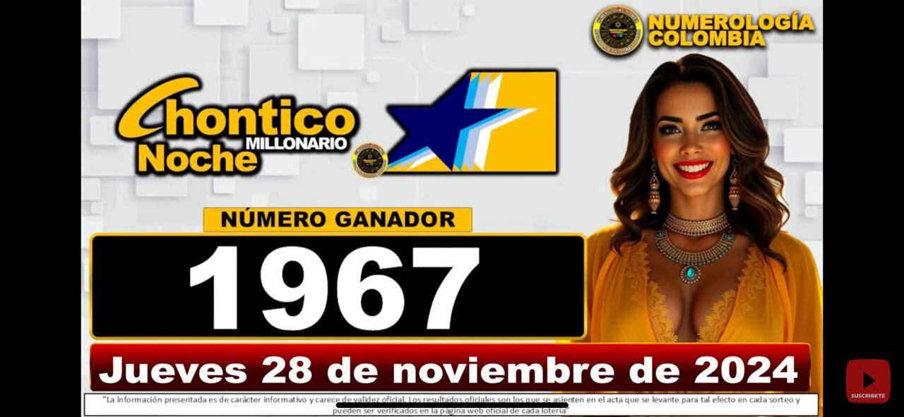 Chontico Noche sorte 28 de noviembre