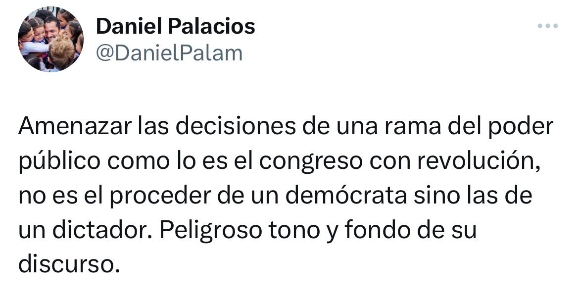 Trino exministro del Interior Daniel Palacios