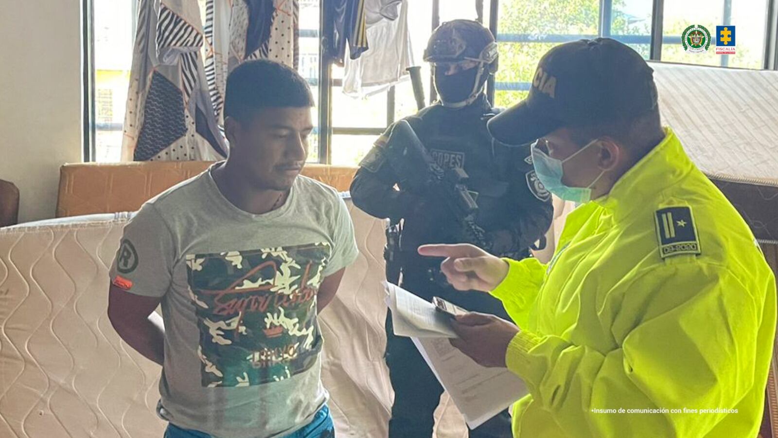 Yedinson Faber Ascue, alias Edwin, presunto cabecilla
de la estructura Carlos Patiño de las disidencias de las Farc