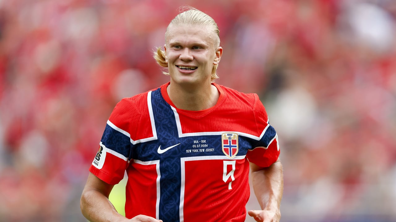 Erling Haaland, jugador de la selección de Noruega.