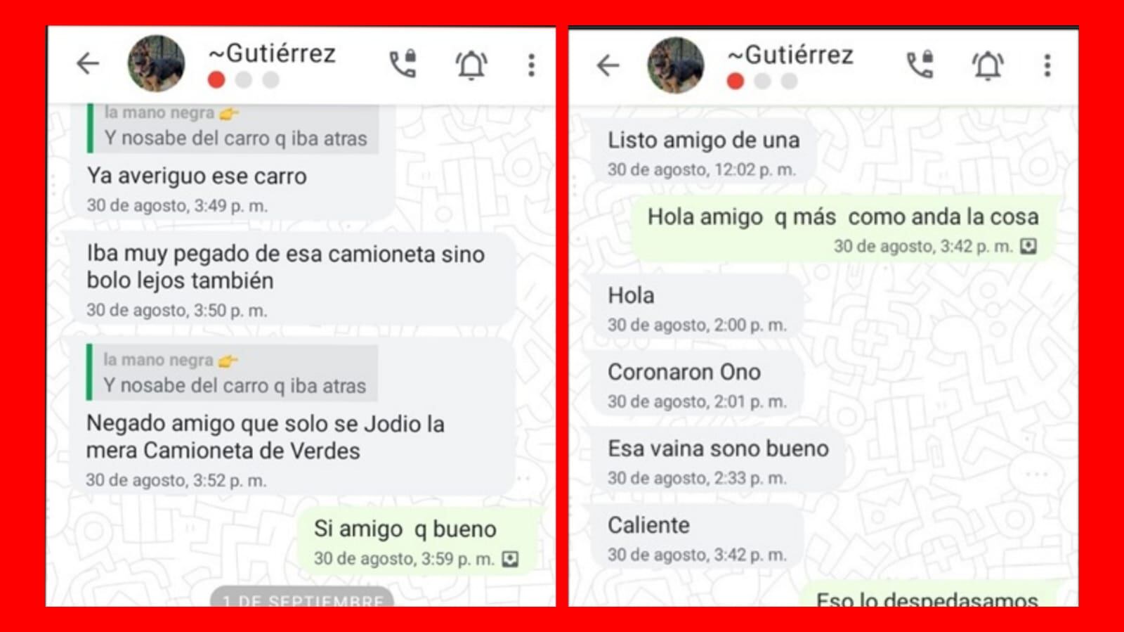 Los chats del Clan del Golfo, donde celebran atentado que dejó dos policías muertos