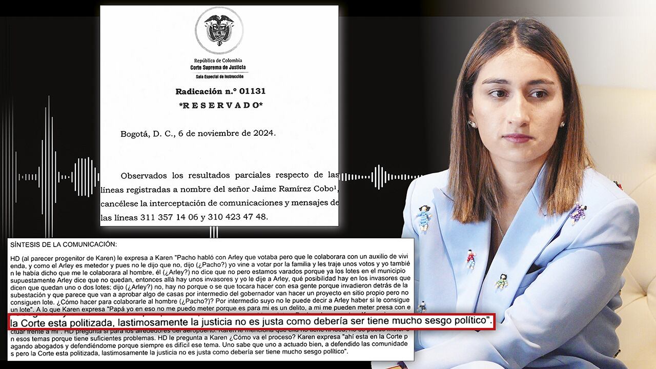 Una línea, usada por Laura Sarabia, estaba a nombre de su amigo personal Jaime Ramírez Cobo. La representante Karen Manrique, pese a las pruebas en su contra, dice que la Corte Suprema está politizada.