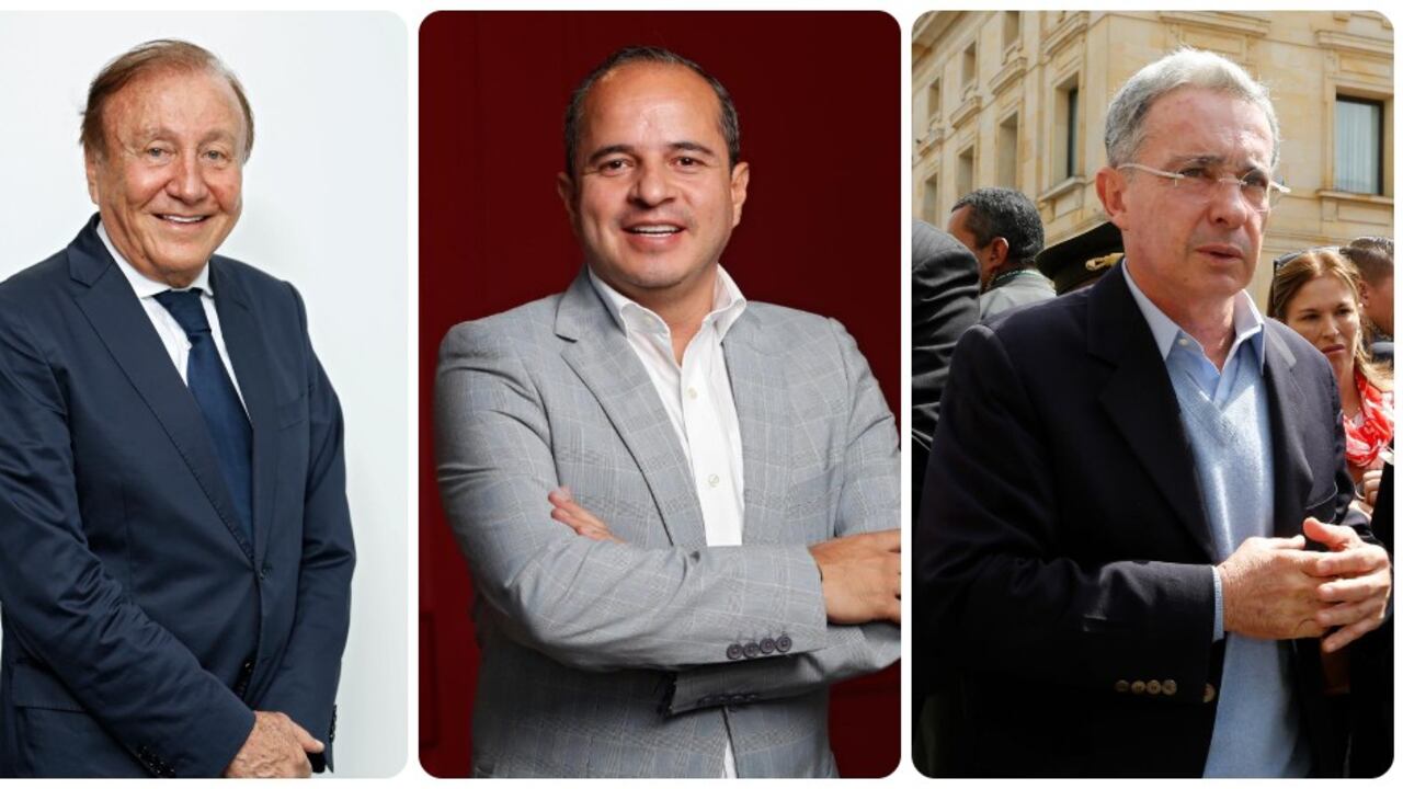 Rodolfo Hernández, Juan Espinal y Álvaro Uribe.