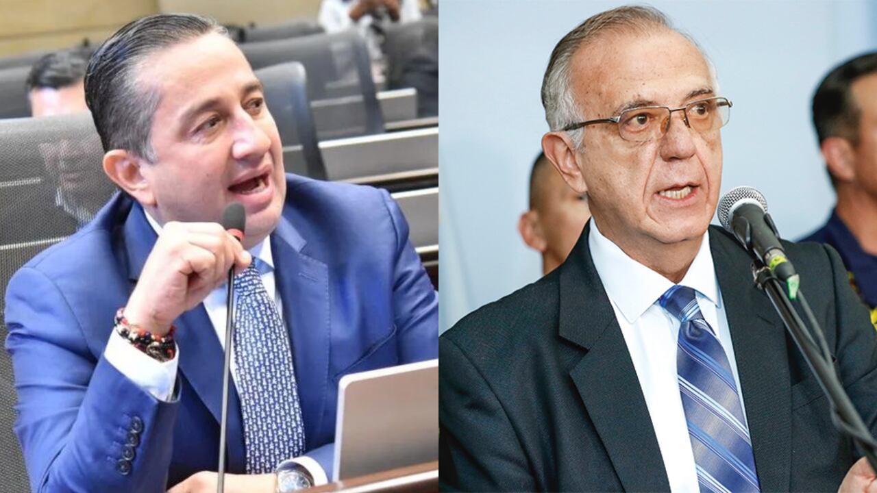 Julio César Triana e Iván Velásquez, ministro de Defensa.