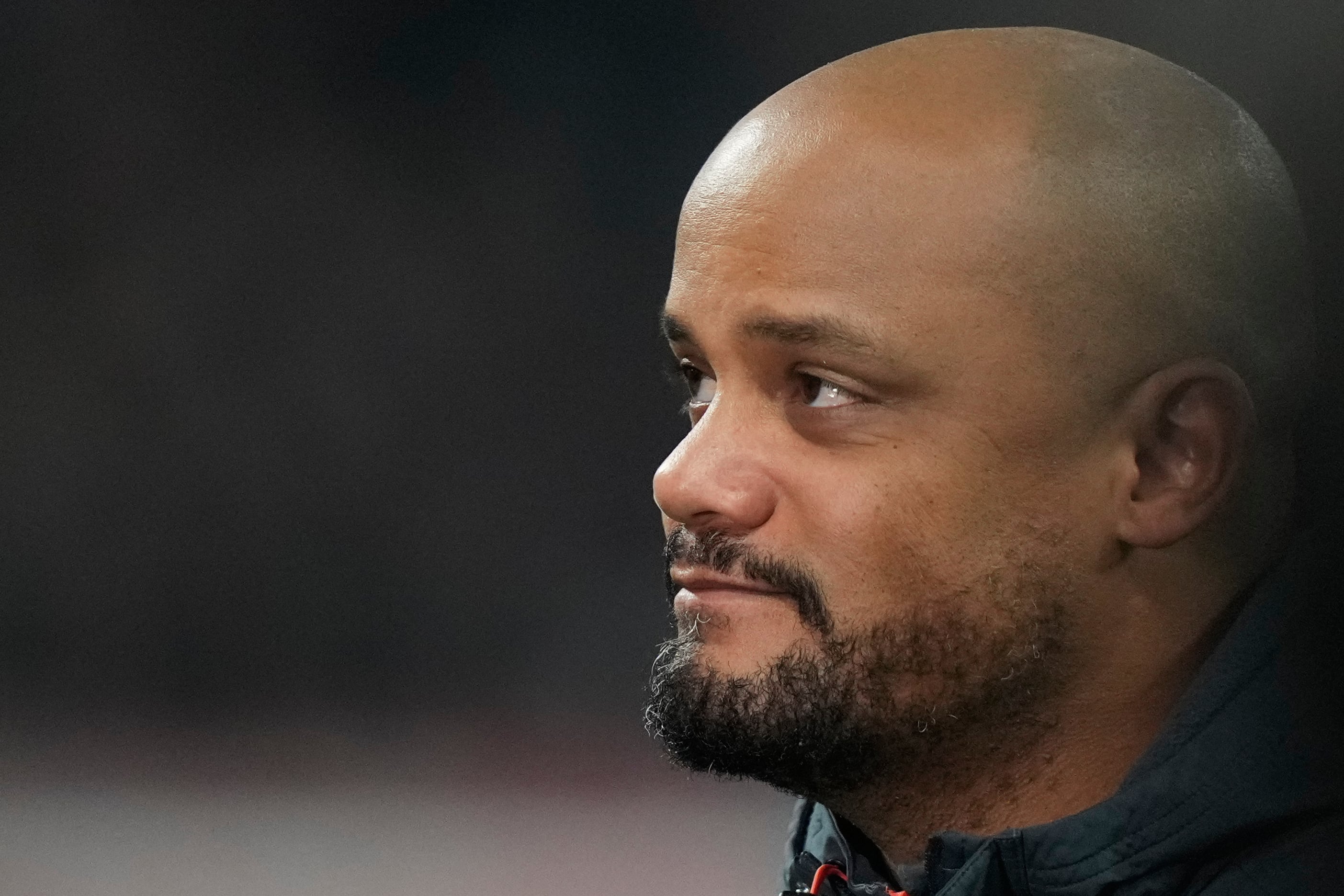 Bayern's head coach Vincent Kompany arrives for the Bundesliga soccer match between RB Leipzig and FC Bayern Munich in Leipzig, Germany, Saturday, Jan. 17, 2026. (AP Photo/Matthias Schrader)