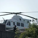 El Helicóptero trasladó a Ovidio Guzmán, mientras en tierra se preparó un operativo falso de traslado. Foto: @HondurasRosales