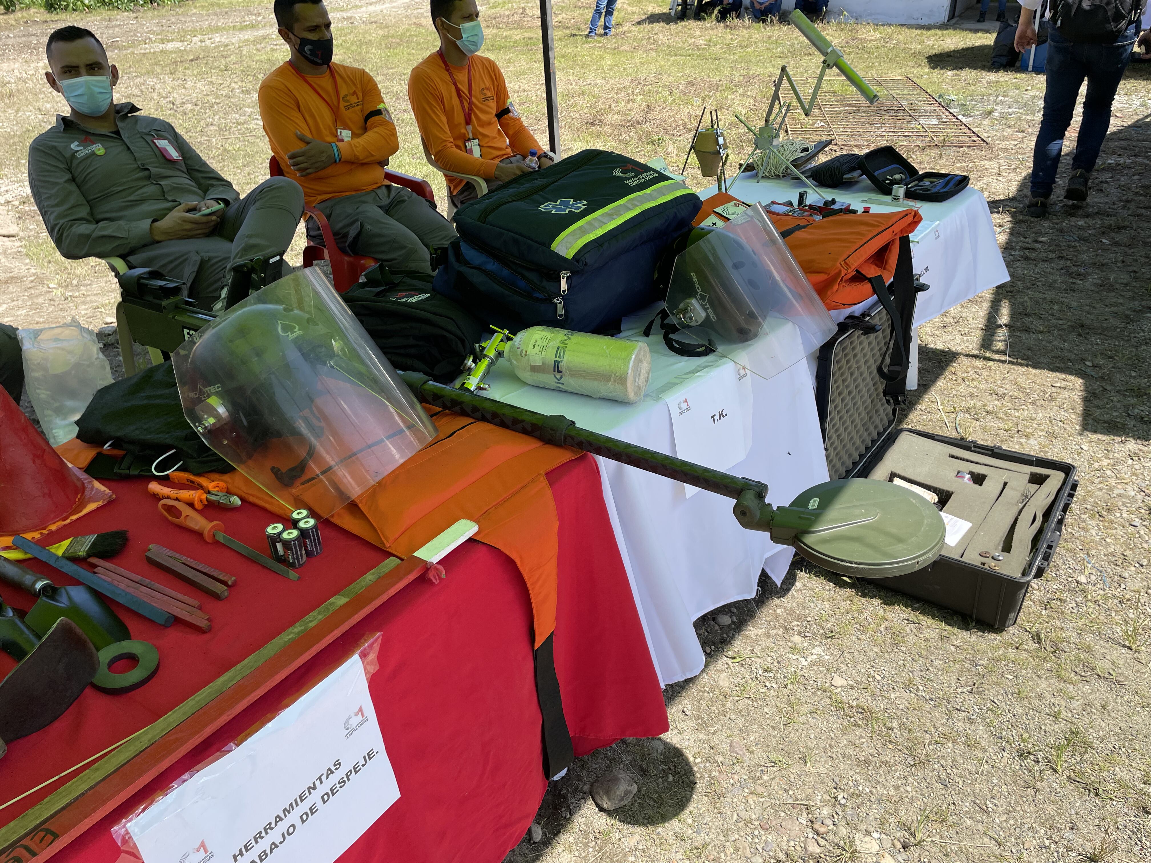 Elementos detección minas antipersonal departamento de Putumayo.