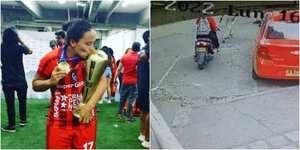 El jugadora fue intimidada por un hombre armado.