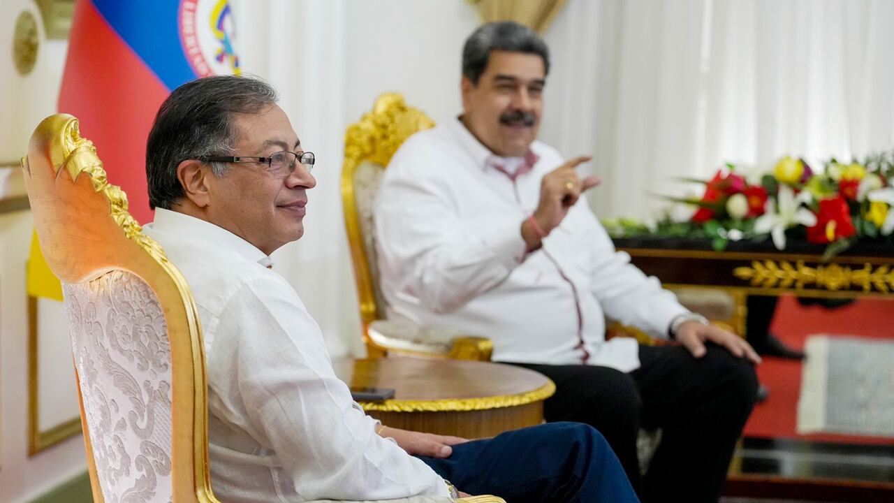 Gustavo Petro en Caracas reunión con Nicolas Maduro