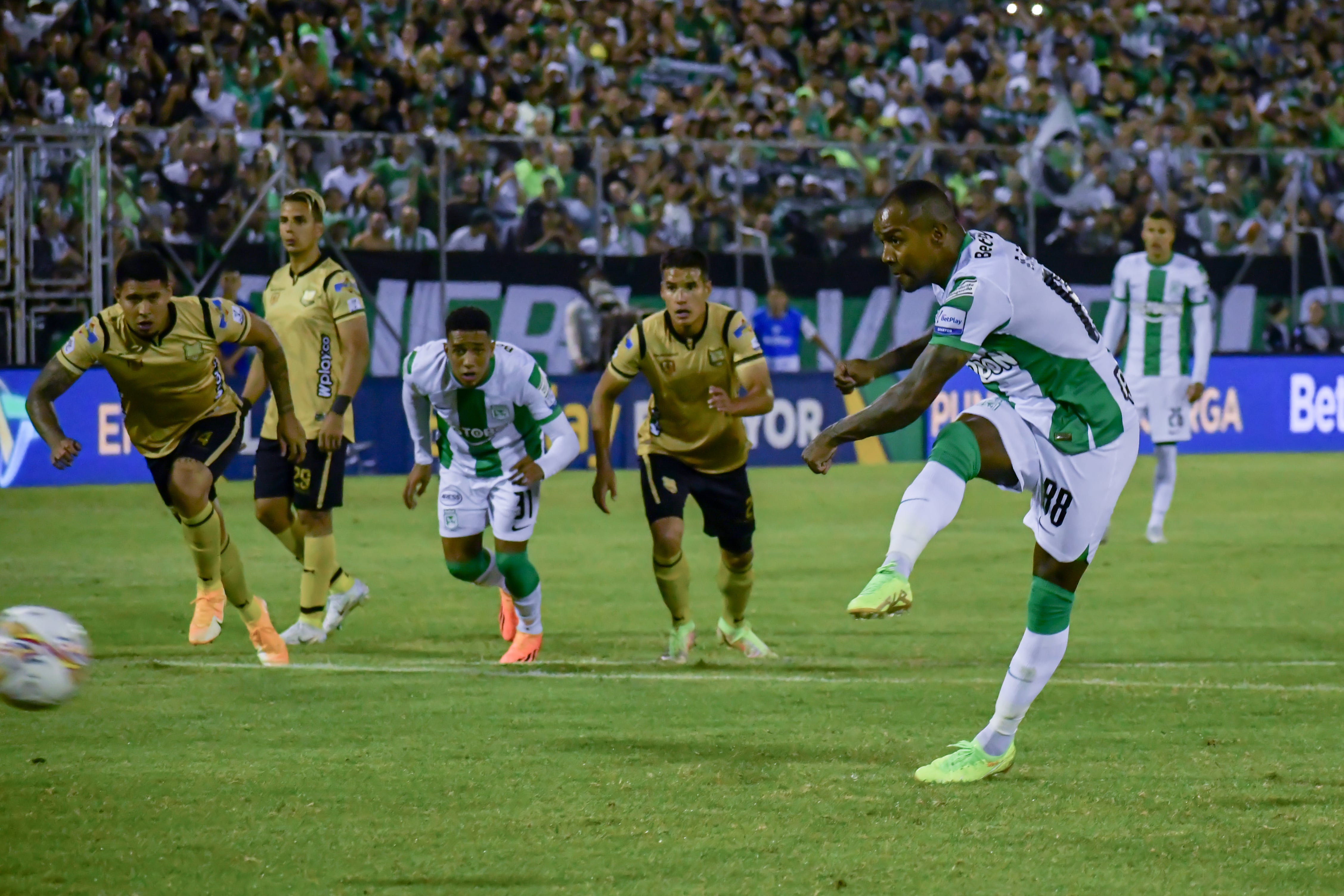 RIONEGRO 4 de junio. Águilas Doradas vs. Atlético Nacional por la jornada cuarta de cuadrangulares de la Liga BetPlay 2023-1. (Colprensa- David Jaramillo)
