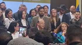 Germán Ávila, ministro de Hacienda en el Gobierno de Gustavo Petro, estuvo acompañado de funcionarios y representantes políticos de la bancada del Pacto Histórico, en la presentación de la reforma tributaria.