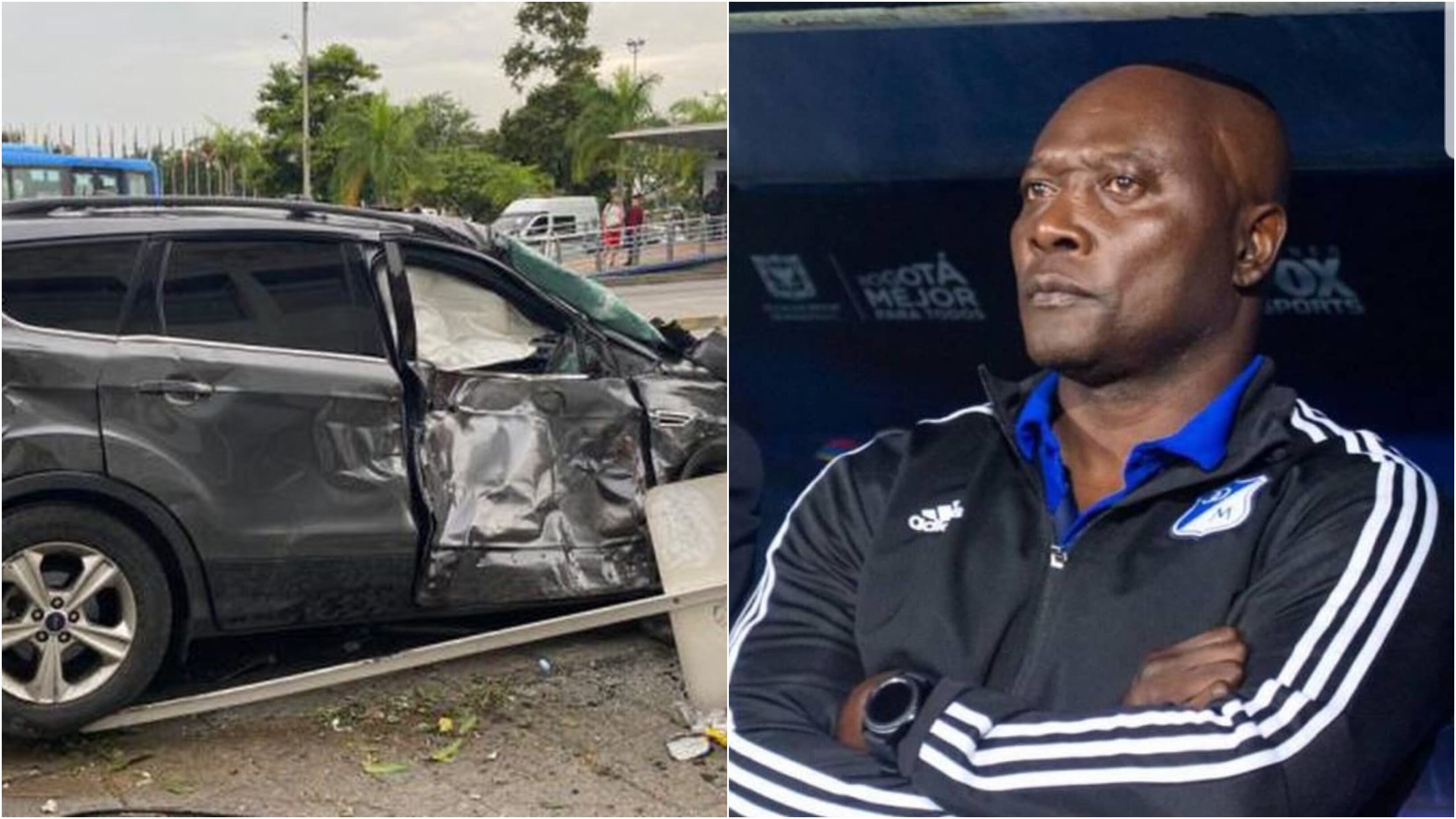 Auto de Freddy Rincón es embestido en Cali