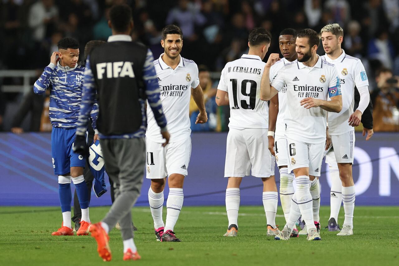 El equipo de Carlo Ancelotti no lució el bloque que le gusta al técnico italiano en defensa, pero sí tuvo pegada y calidad de sobra para desmontar la ilusión que durante muchos minutos tuvo su rival.(Photo by Fadel Senna / AFP)