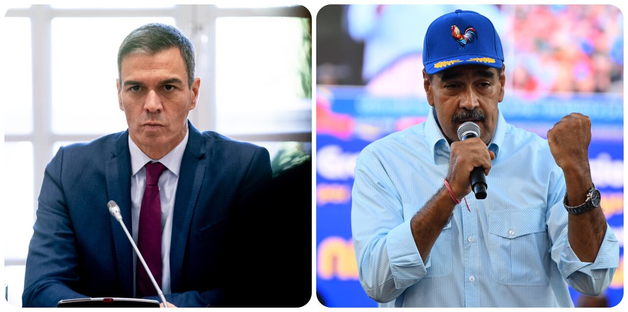 Pedro Sánchez y Nicolás Maduro