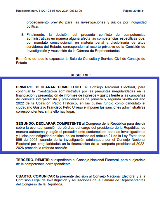 CNE es competente para investigar campaña de Gustavo Petro.