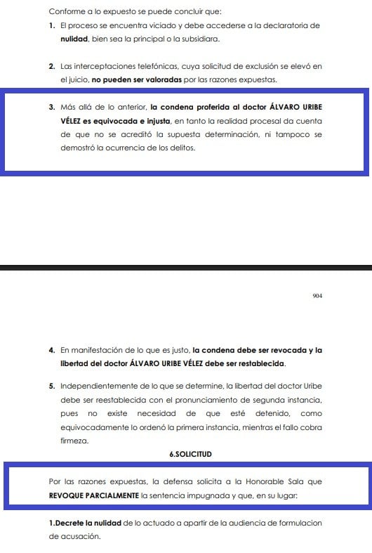 Esta es la apelación contra la condena al expresidente Álvaro Uribe Vélez.