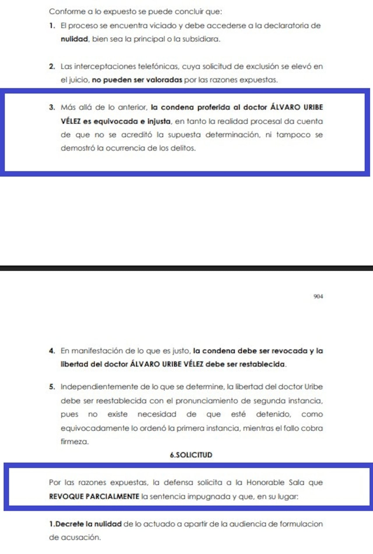 Esta es la apelación contra la condena al expresidente Álvaro Uribe Vélez.