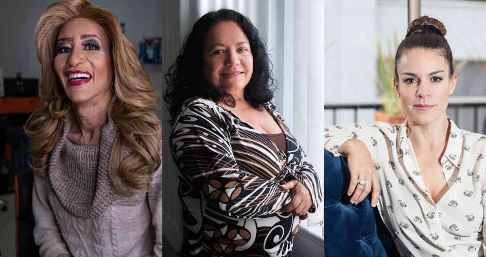 (De izquierda a derecha) Charlotte Schneider, María Isabel Covaleda y María Eugenia Cruz.