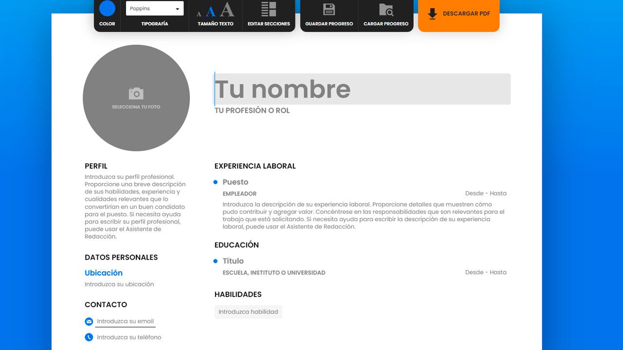Inteligencia artificial ayuda a crear hojas de vida de forma gratuita.