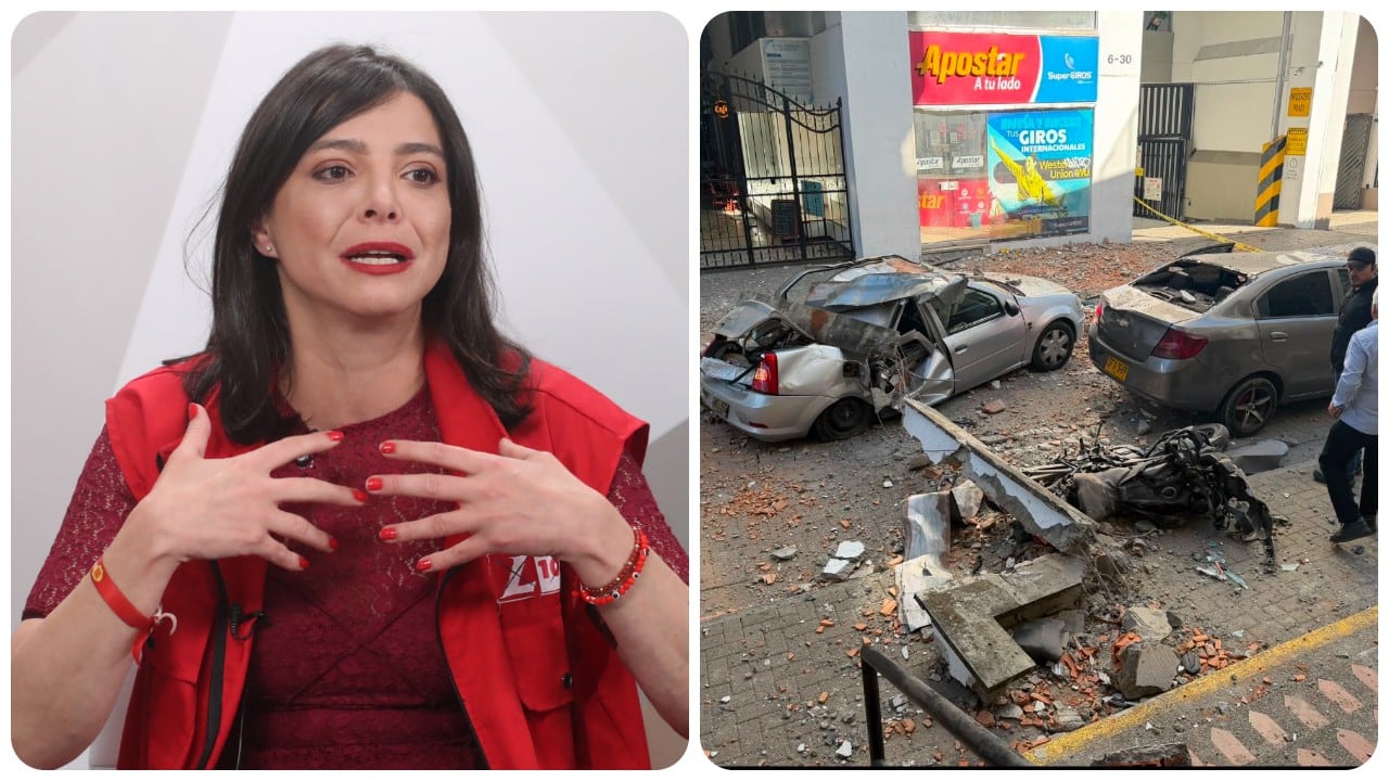 María Paz Gaviria y la imagen que se encontró en Pereira tras el terremoto.